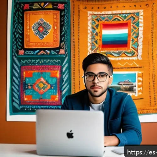 사이버보안 블로그를 운영하는 팁 - A modern, cozy home office scene with a young Hispanic cybersecurity blogger sharing real experience...