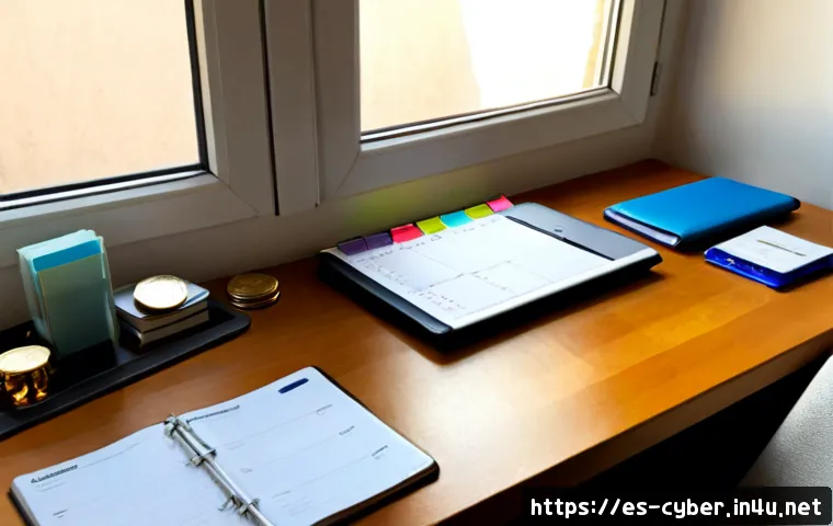 사이버보안 자격증 취득 계획 세우기 - Photorealistic home study scene for planning a cybersecurity certification path, Spanish-speaking yo...